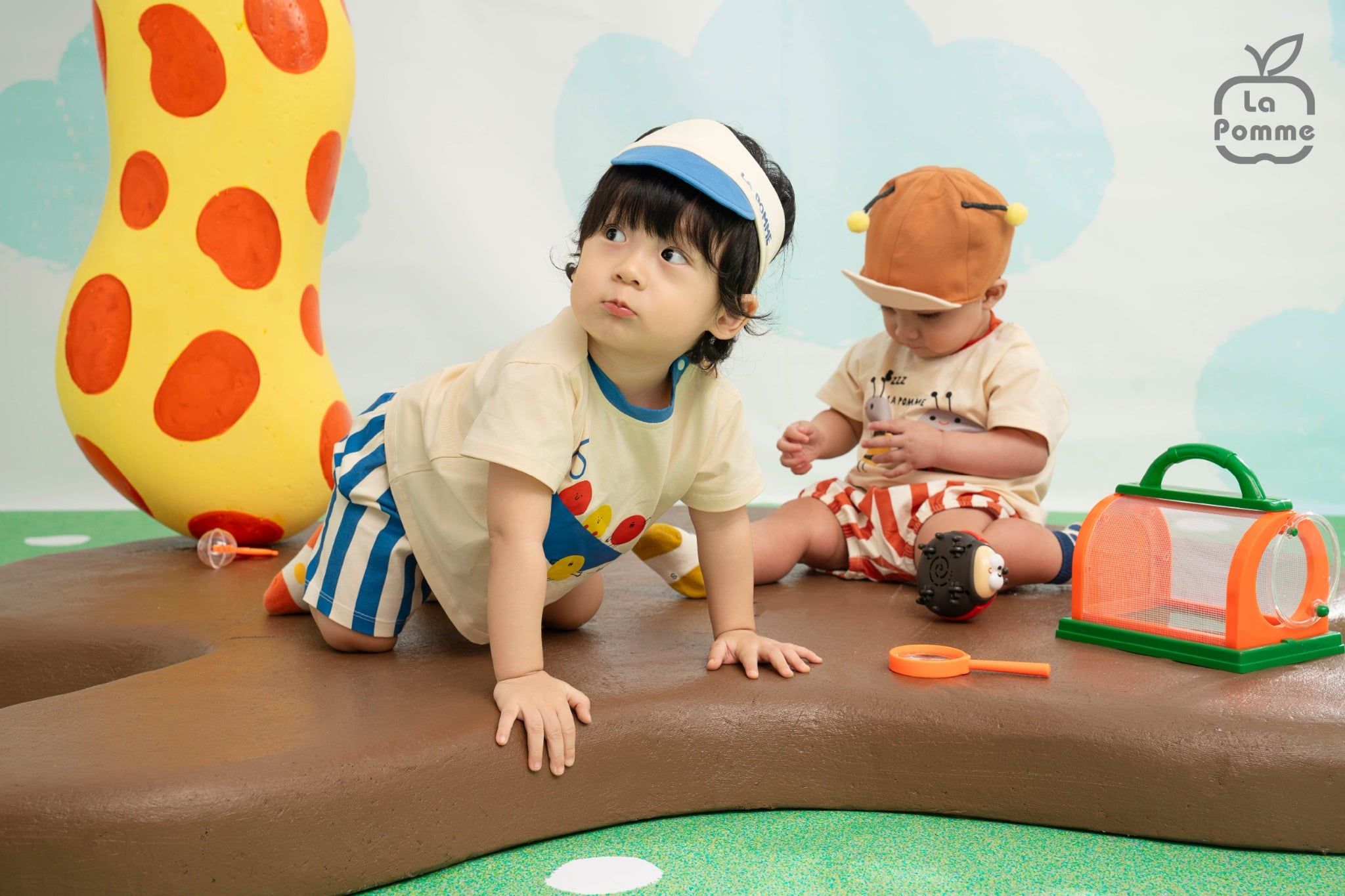  Mũ La Pomme lưỡi trai sắc màu vui nhộn 