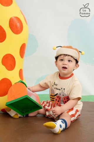  Bộ cộc tay La Pomme ong vàng và cánh cam 