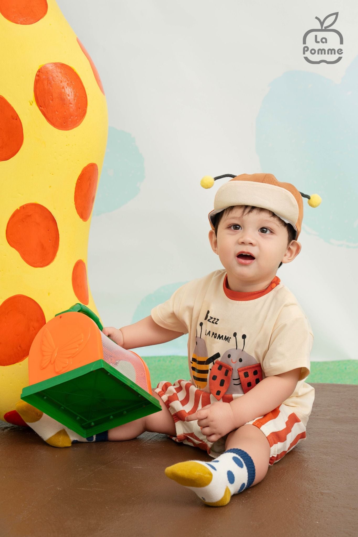  Bộ cộc tay La Pomme ong vàng và cánh cam 