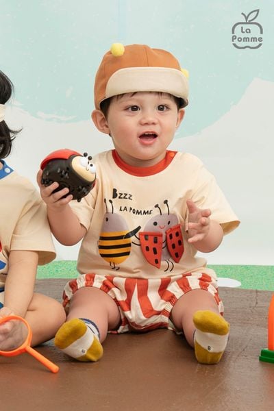  Bộ cộc tay La Pomme ong vàng và cánh cam 