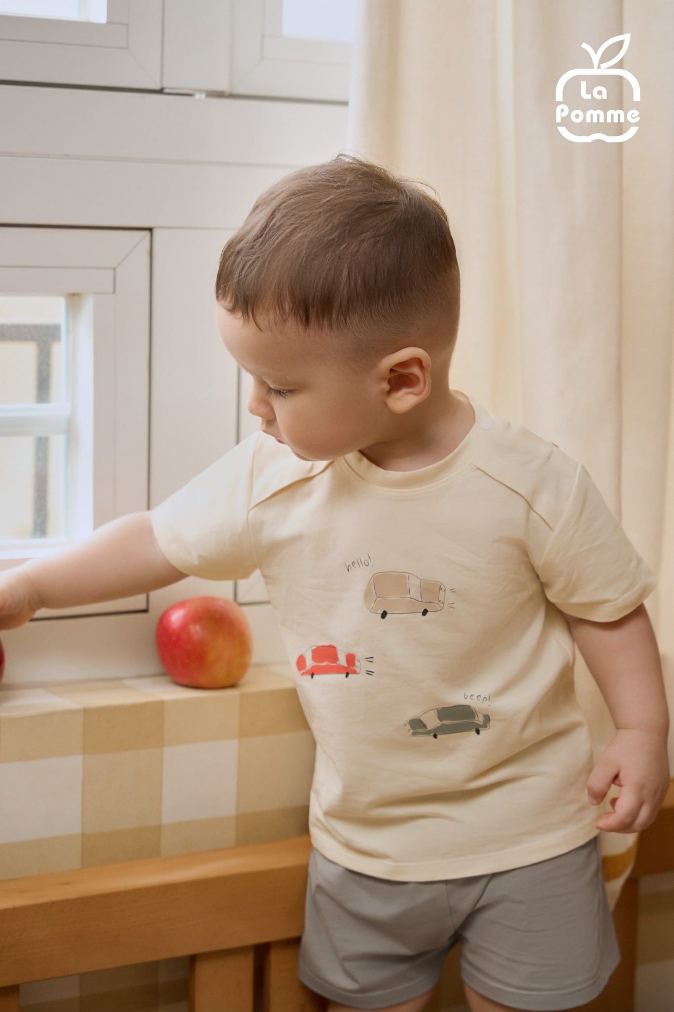  Bộ cộc tay La Pomme thế giới ô tô sành điệu 
