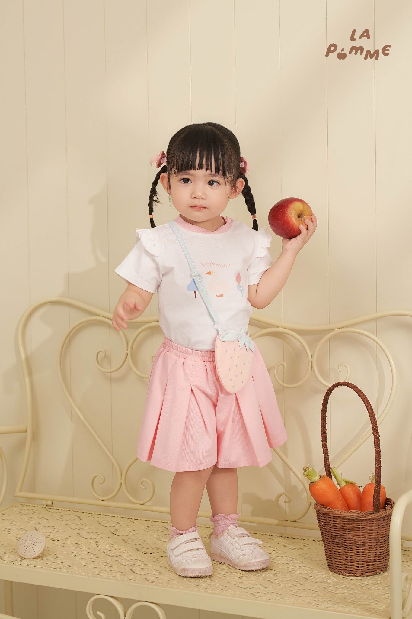  Bộ cộc tay La Pomme quần xếp li năng động 