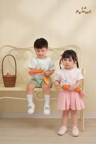  Bộ cộc tay La Pomme quần xếp li năng động 