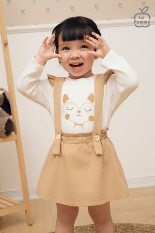  Set bộ yếm rời kèm áo dài tay La Pomme bèo nhún thời trang 