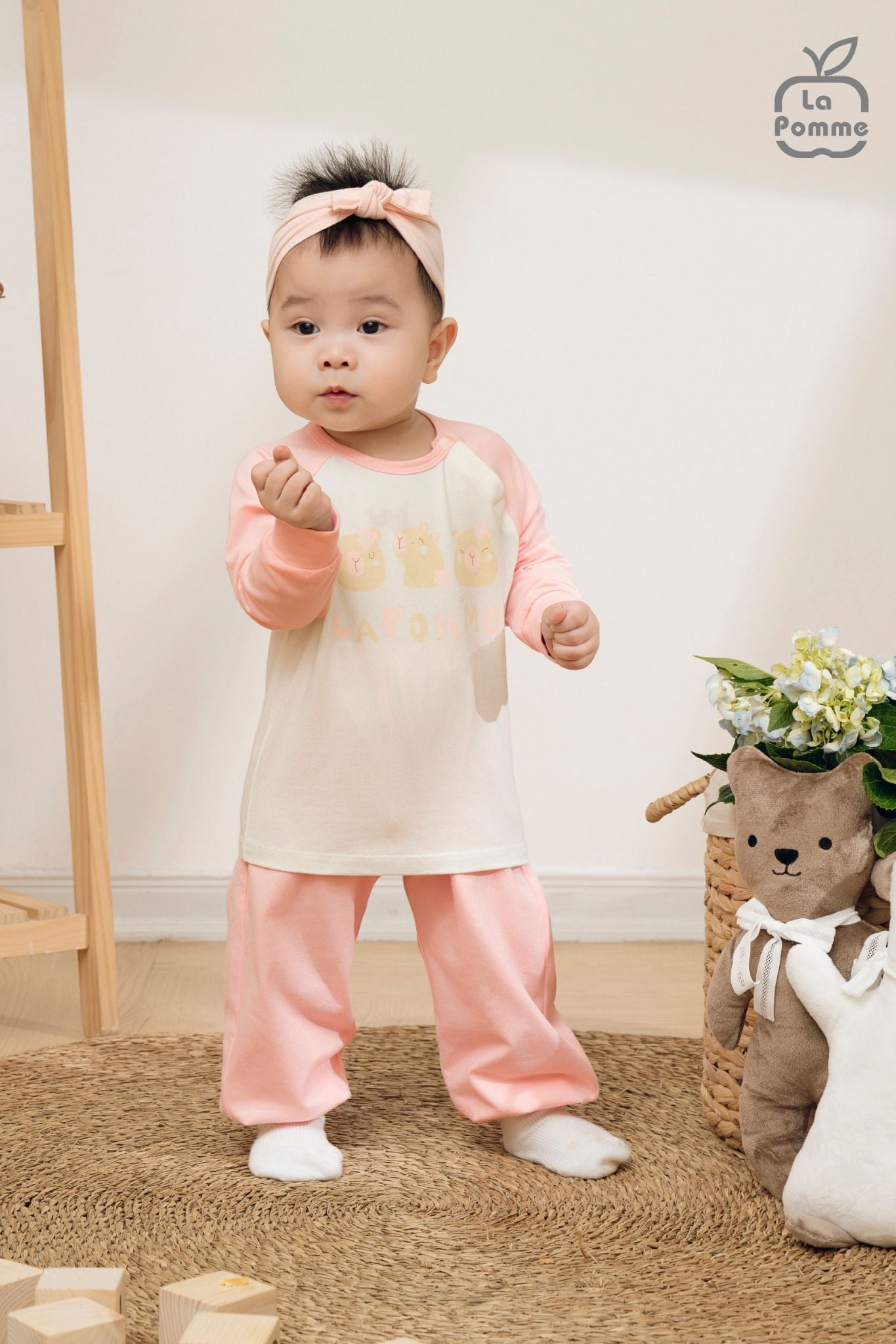  Bộ dài tay La Pomme raglan thế giới vui nhộn 