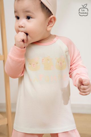  Bộ dài tay La Pomme raglan thế giới vui nhộn 