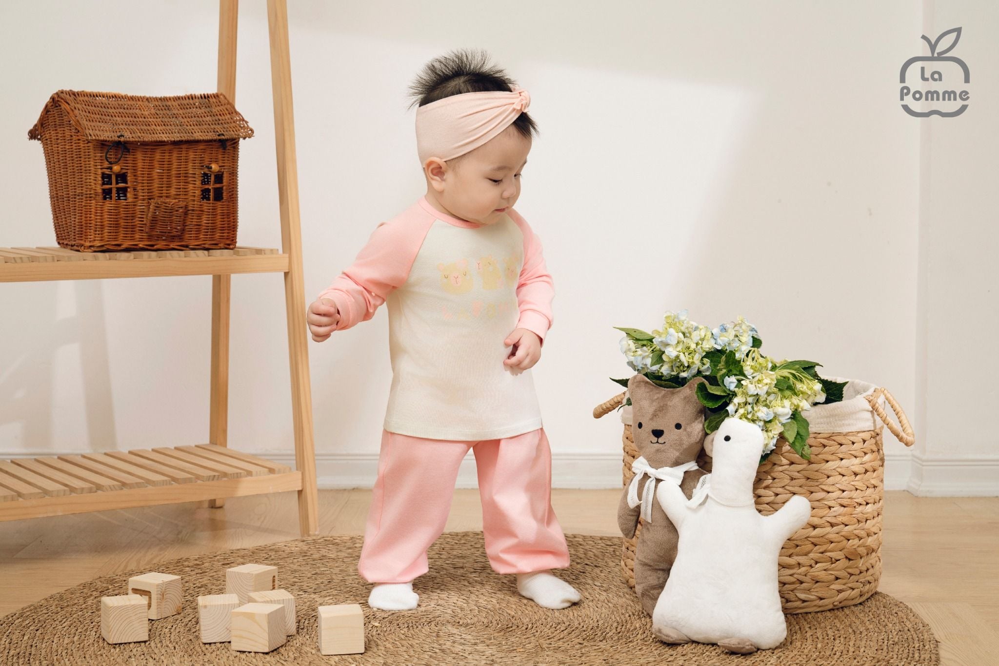  Bộ dài tay La Pomme raglan thế giới vui nhộn 