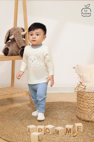  Bộ dài tay La Pomme viền cổ sắc màu kẹo bông 