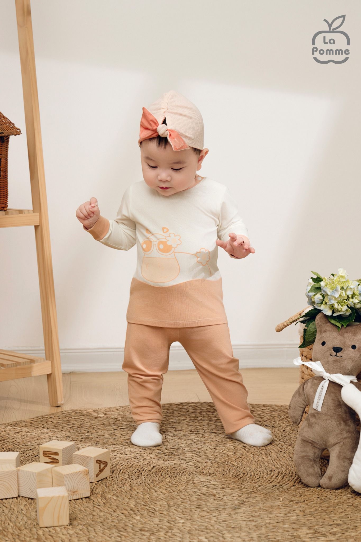  Bộ dài tay La Pomme cô hà mã phơi nắng 