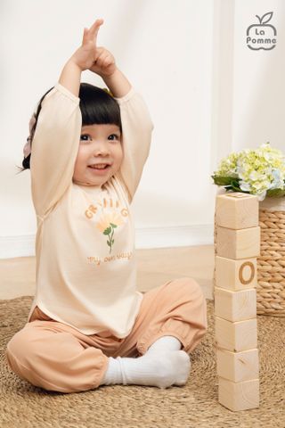  Bộ dài tay La Pomme tay bồng happy bunny 