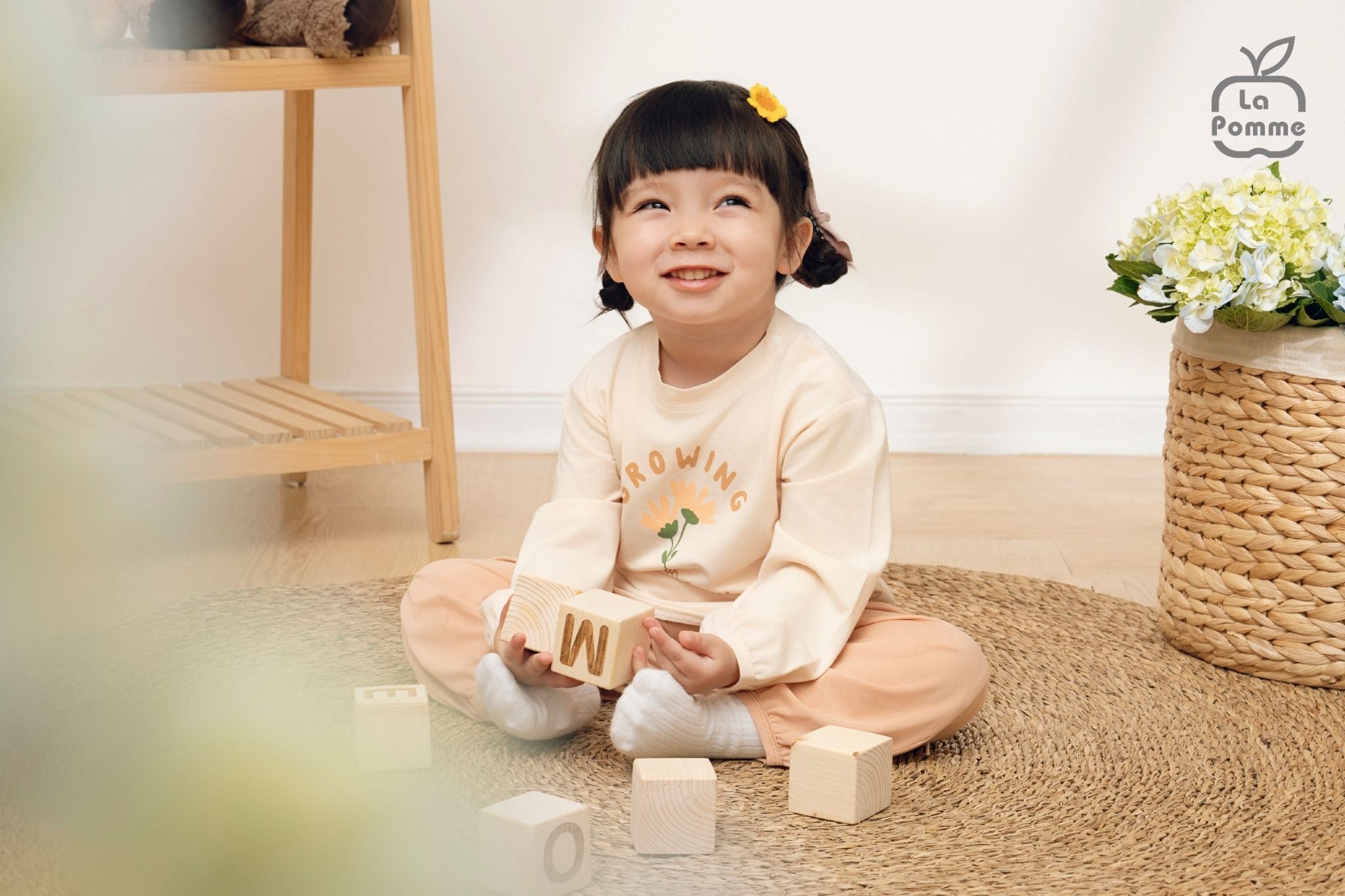  Bộ dài tay La Pomme tay bồng happy bunny 