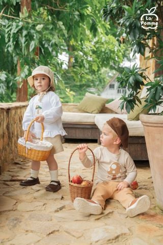  Bộ dài tay La Pomme túi ốp cùng săn hạt dẻ 