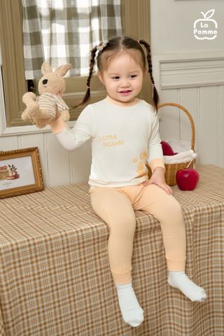  Bộ dài tay La Pomme phối màu sắc thu thơm mát 