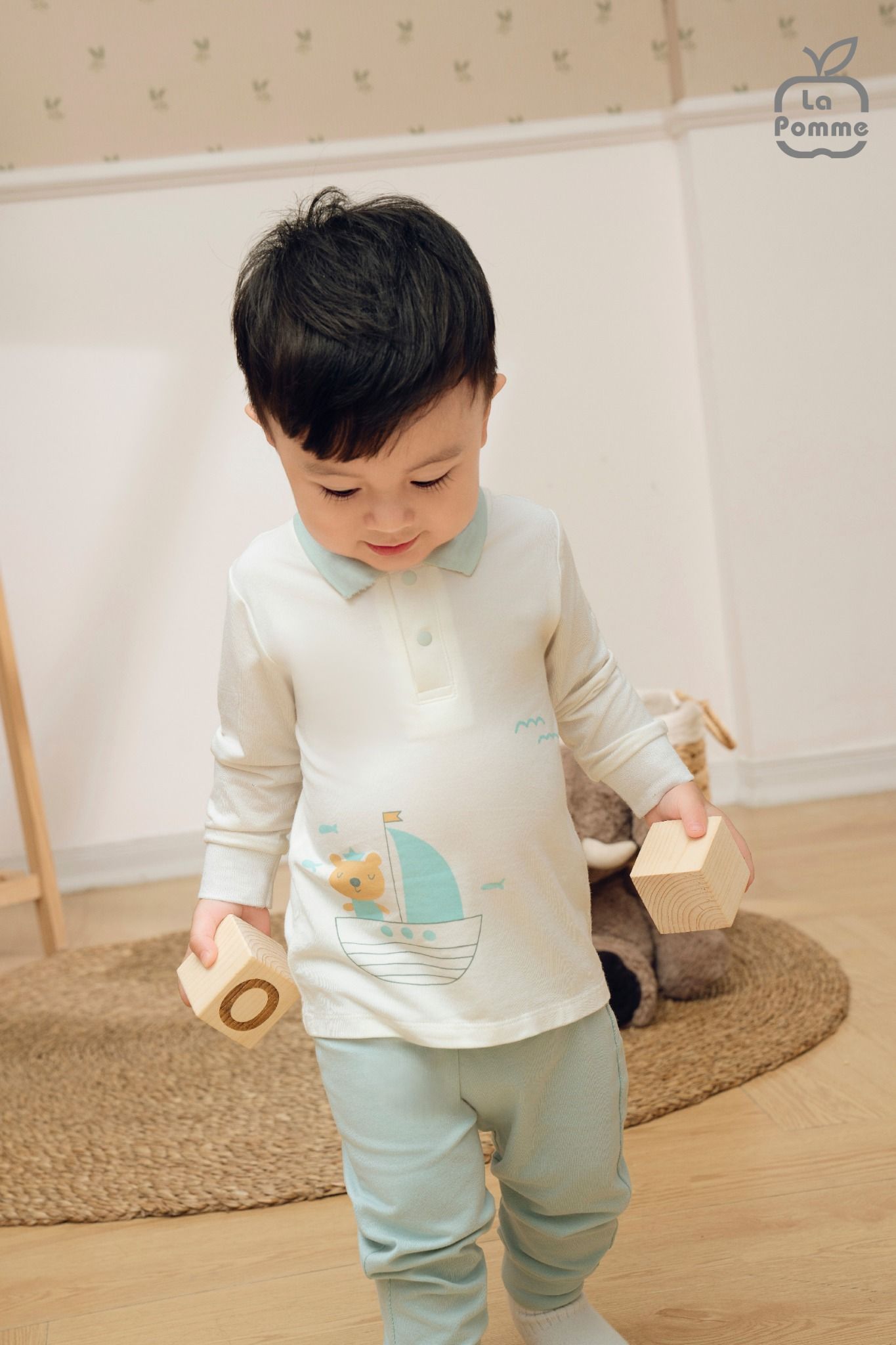  Bộ dài tay La Pomme Polo thuyền buồm ra khơi 