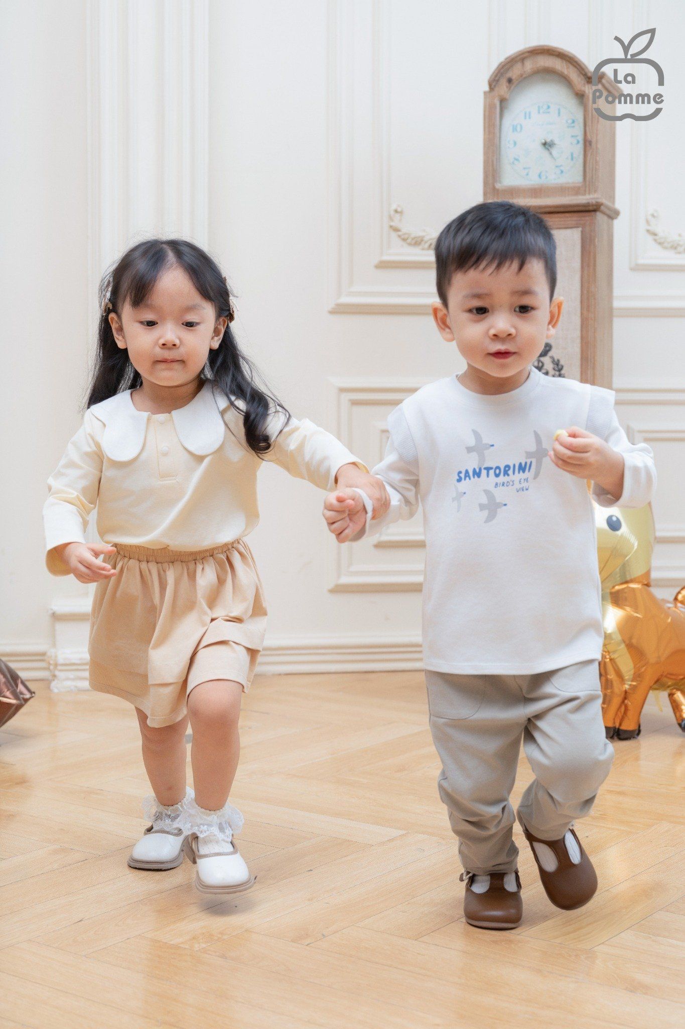  Bộ dài tay La Pomme tiểu thư thỏ trắng 