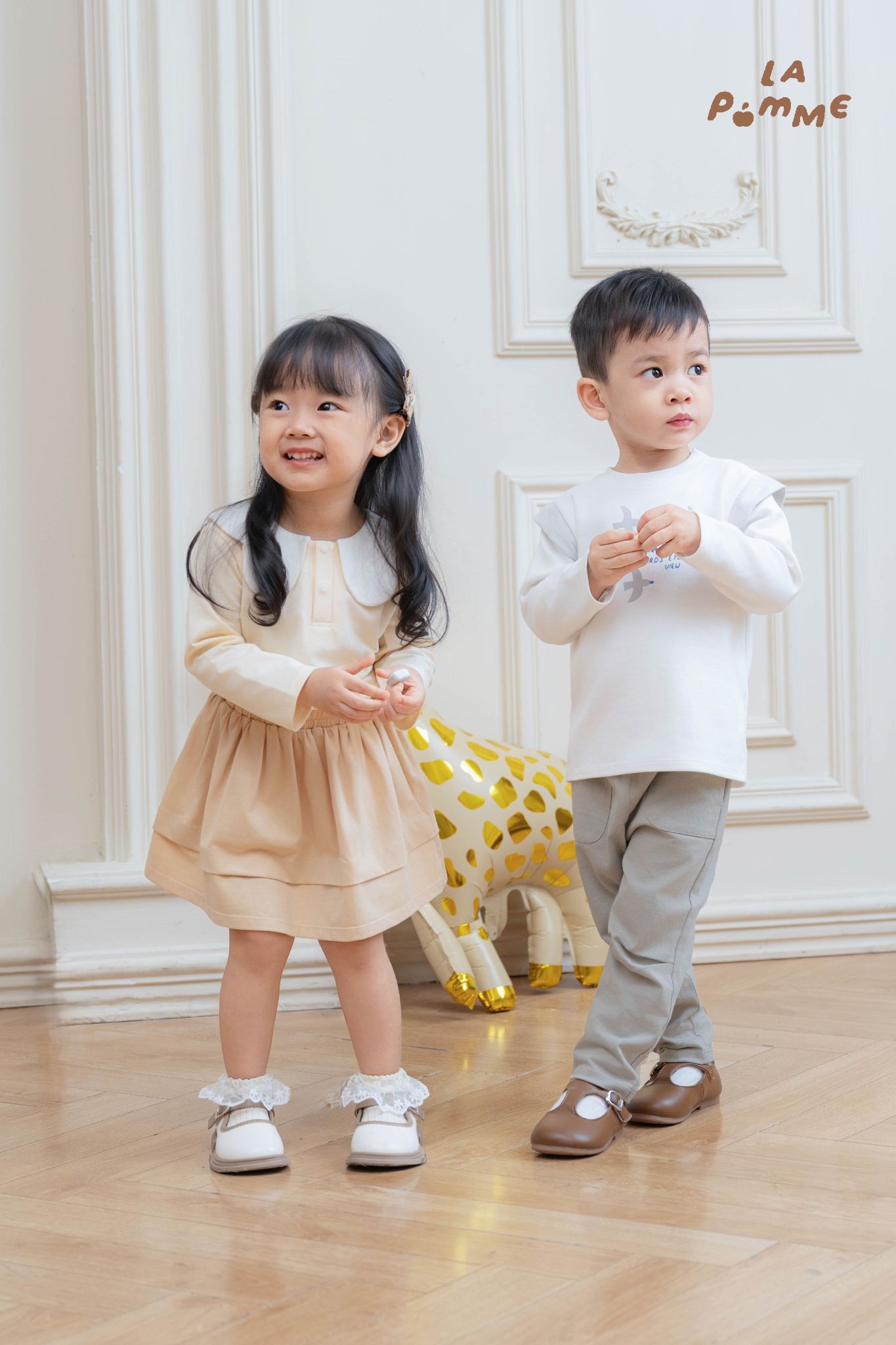  Bộ dài tay La Pomme cánh chim chao liệng 