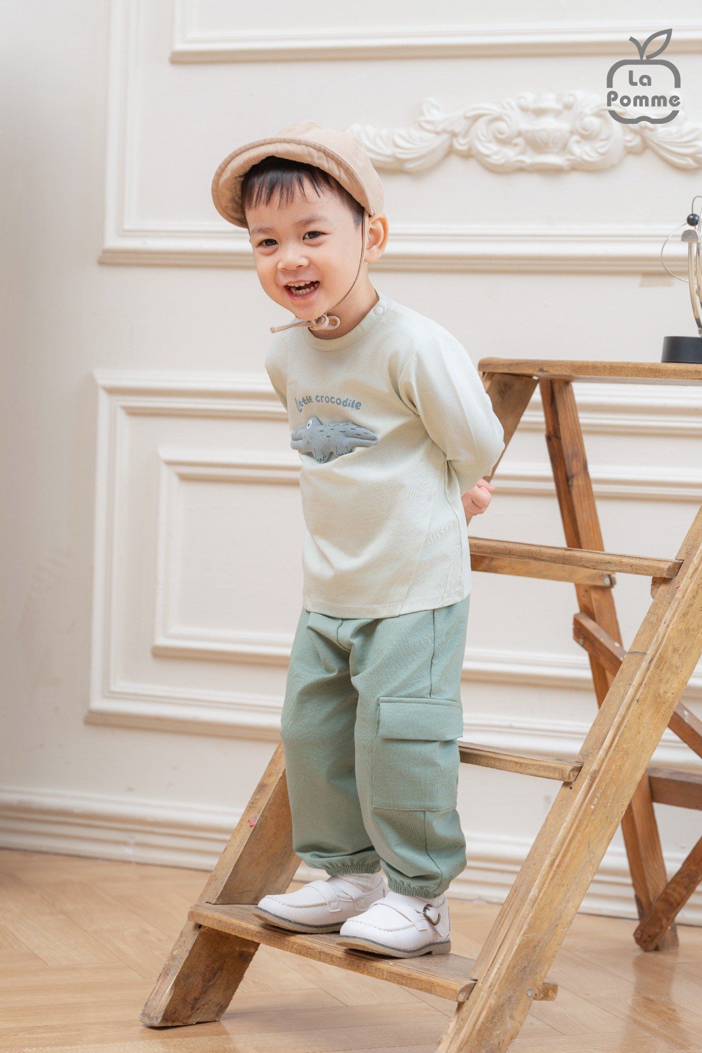  Bộ dài tay La Pomme cá sấu tinh nghịch 