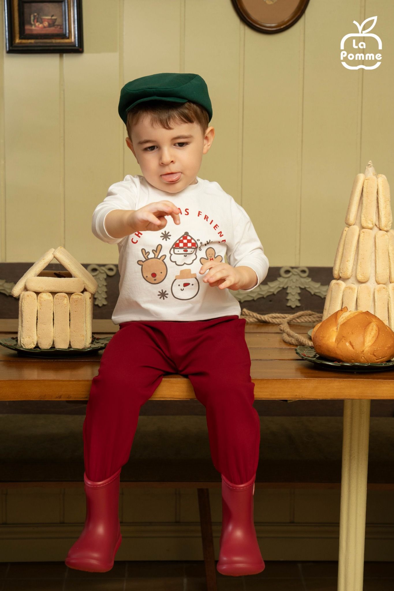  Bộ dài tay La Pomme bữa tiệc giáng sinh 