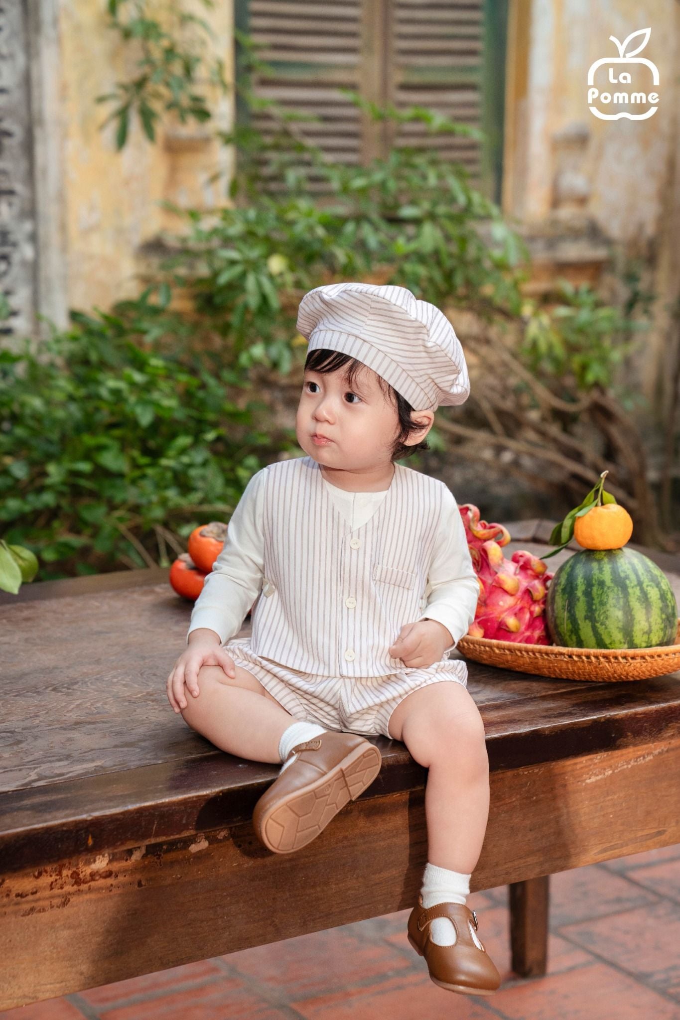  Bộ dài tay La Pomme kèm áo gile hoàng tử bé 