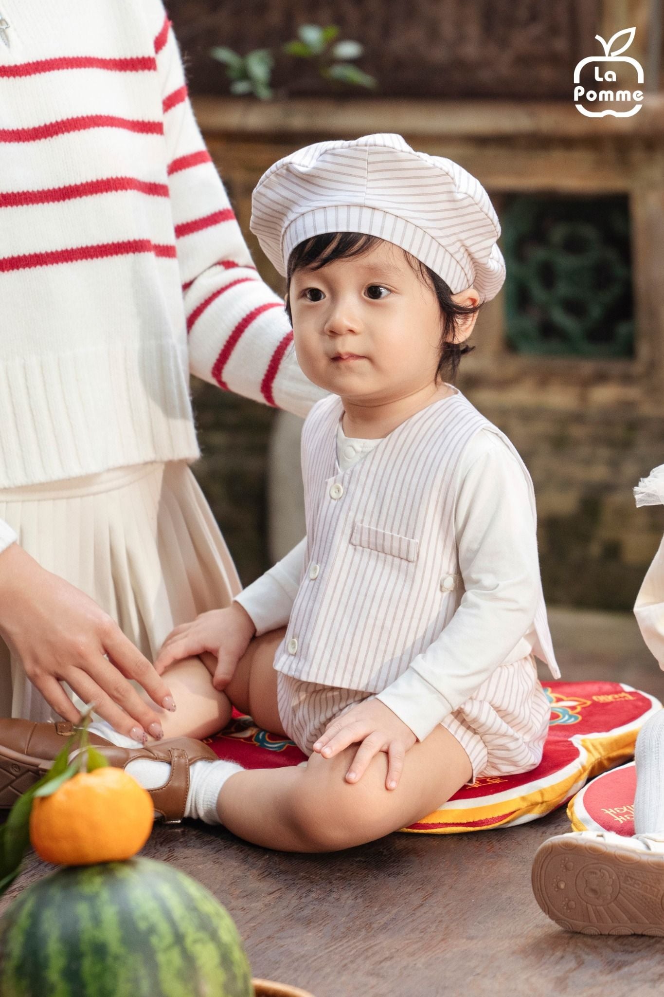  Bộ dài tay La Pomme kèm áo gile hoàng tử bé 