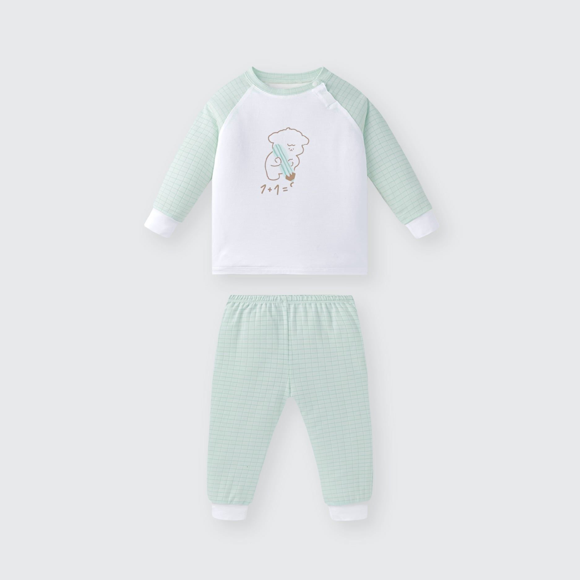  Bộ dài tay La Pomme raglan bé con tò mò 
