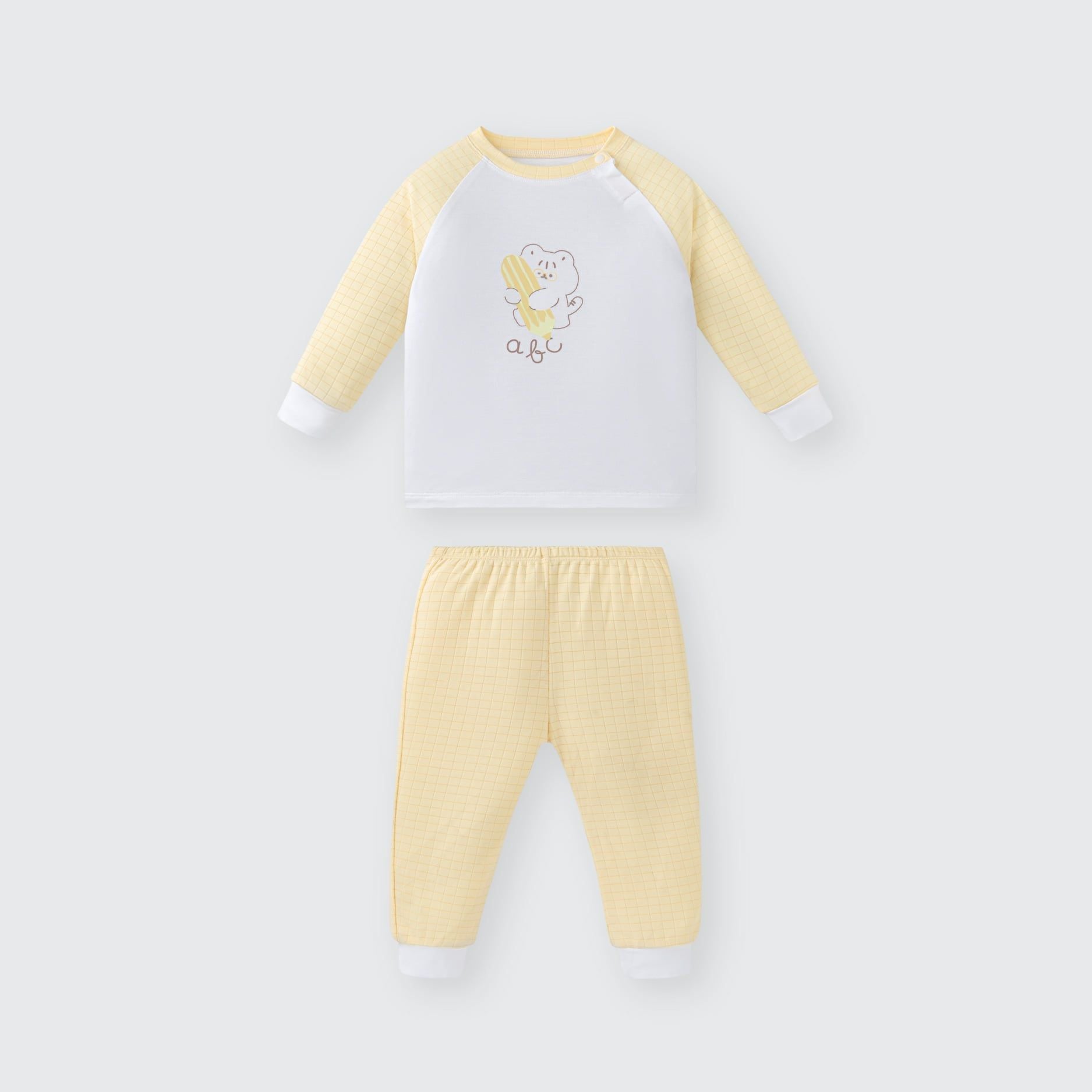  Bộ dài tay La Pomme raglan bé con tò mò 