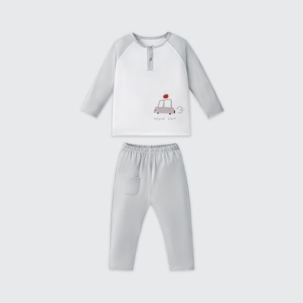  Bộ dài tay La Pomme tay áo raglan ô tô bí bo 