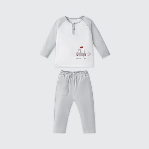  Bộ dài tay La Pomme tay áo raglan ô tô bí bo 