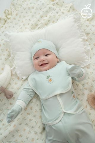  Bộ dài tay cúc thẳng La Pomme bé cún lông mềm 