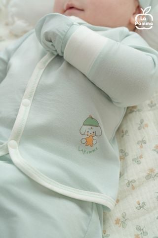  Bộ dài tay cúc thẳng La Pomme bé cún lông mềm 