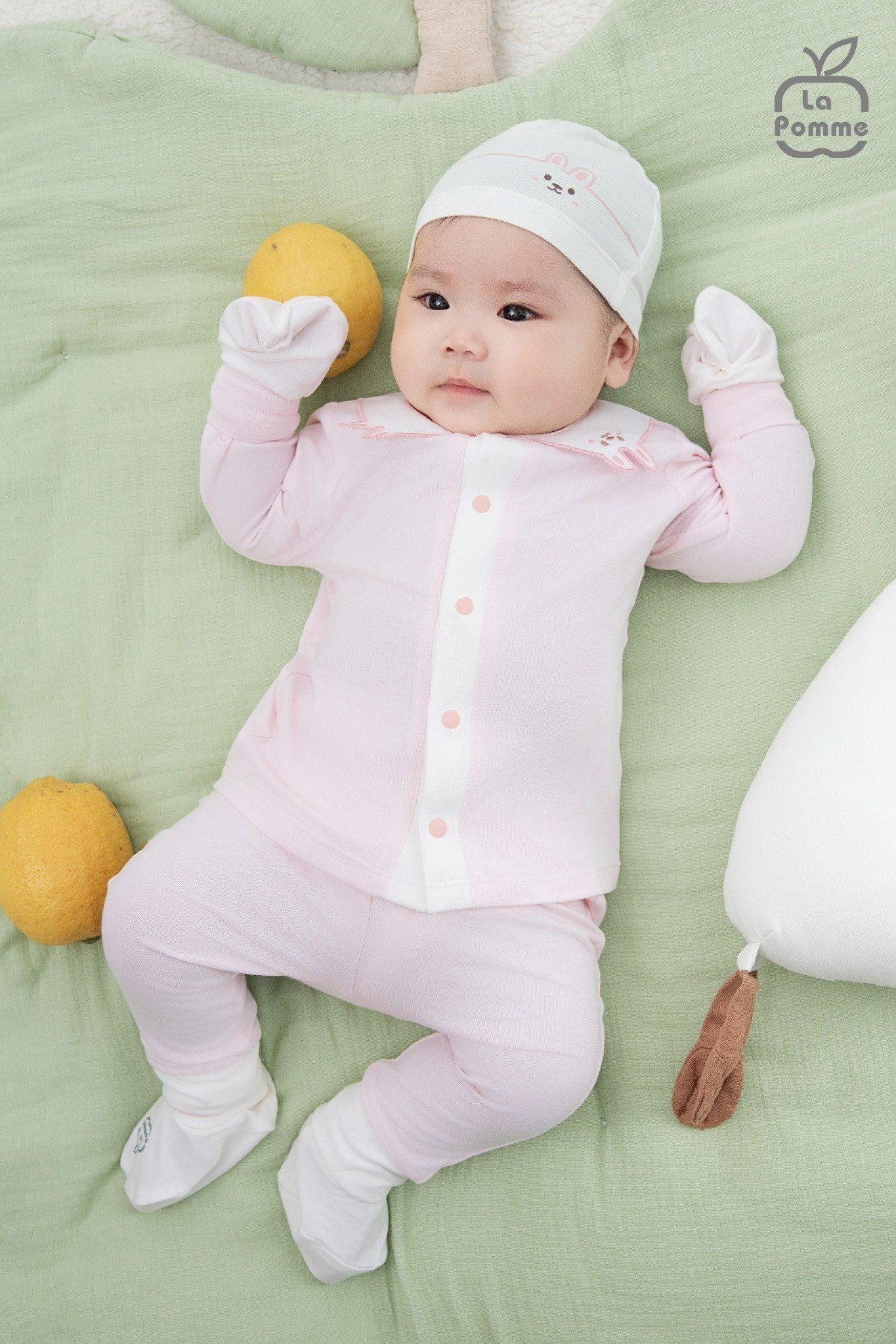  Mũ sơ sinh La Pomme phối tai ngộ nghĩnh 