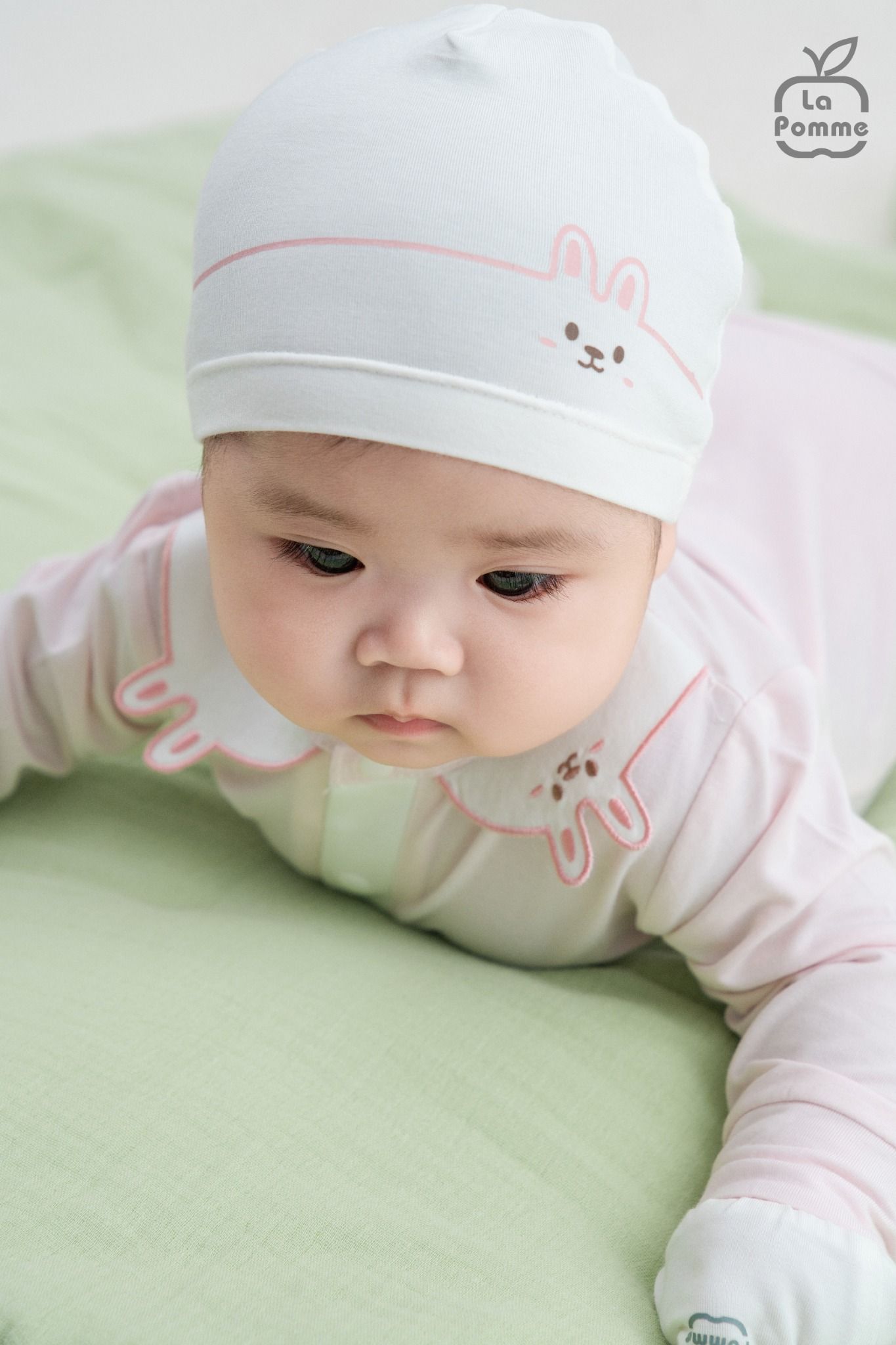  Mũ sơ sinh La Pomme phối tai ngộ nghĩnh 