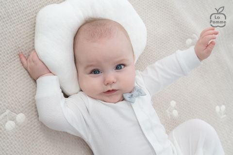  Set bộ dài tay cúc thẳng kèm giày La Pomme bé con thanh lịch 