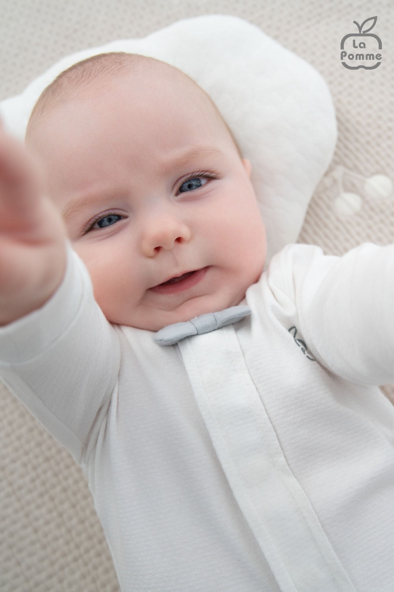  Set bộ dài tay cúc thẳng kèm giày La Pomme bé con thanh lịch 