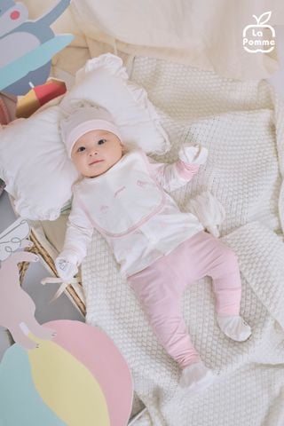  Bộ dài tay cúc thẳng La Pomme quần cạp cao nhiếp ảnh nhí 