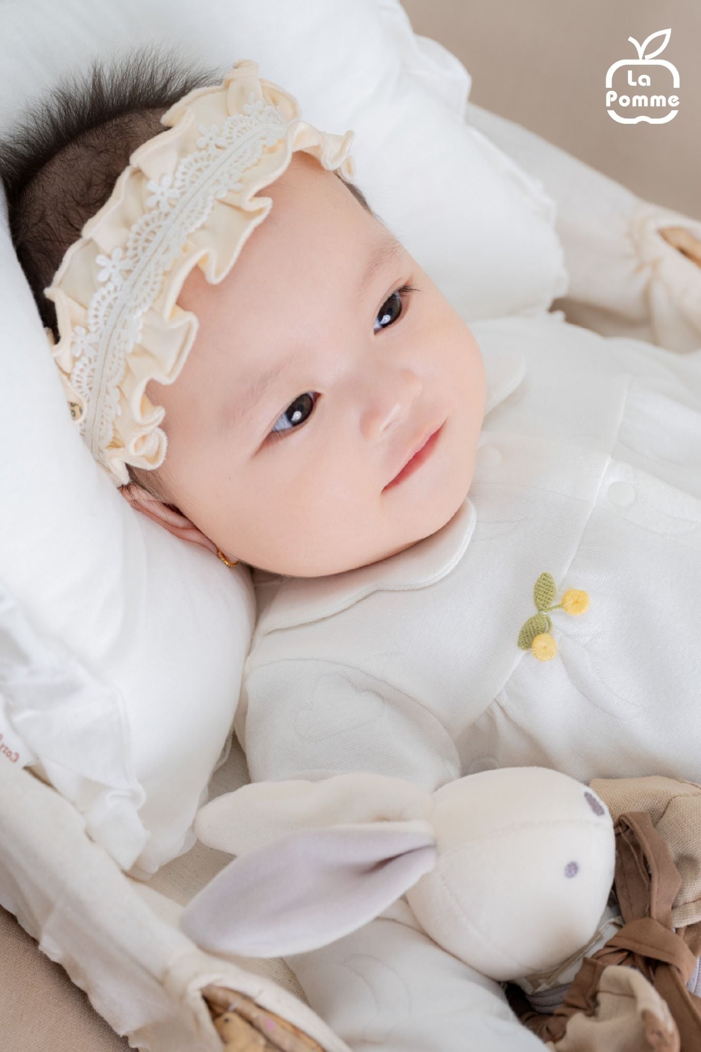  Bộ dài tay cúc thẳng La Pomme bé điệu đà 