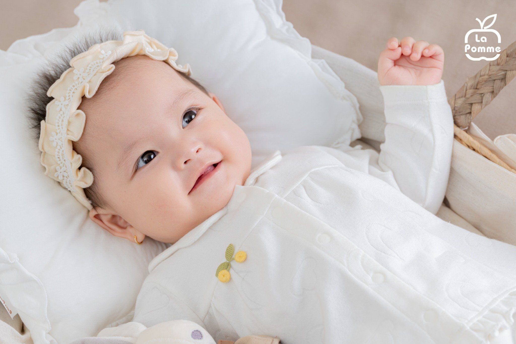  Bộ dài tay cúc thẳng La Pomme bé điệu đà 