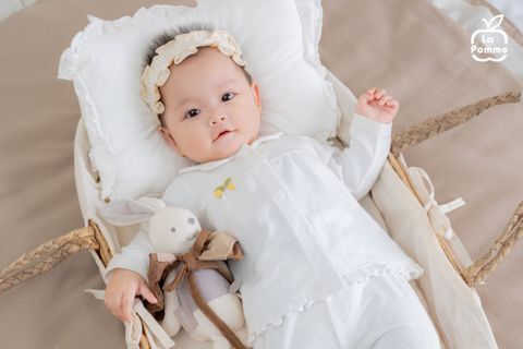  Bộ dài tay cúc thẳng La Pomme bé điệu đà 