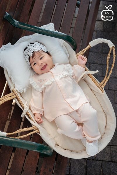  Bộ dài tay cúc giữa La Pomme vườn hoa mộng mơ 