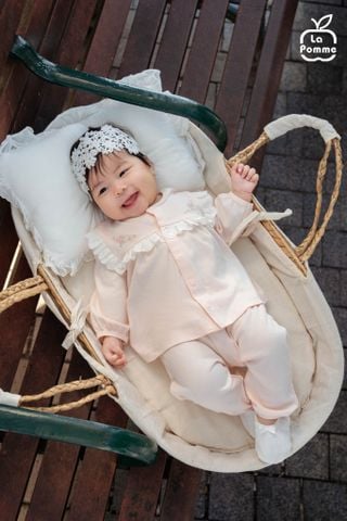  Bộ dài tay cúc giữa La Pomme vườn hoa mộng mơ 