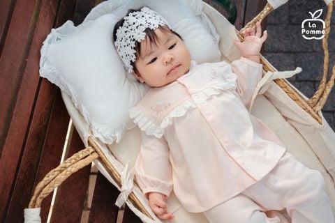  Bộ dài tay cúc giữa La Pomme vườn hoa mộng mơ 