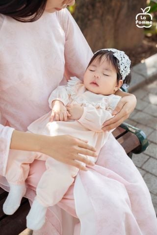  Bộ dài tay cúc giữa La Pomme vườn hoa mộng mơ 