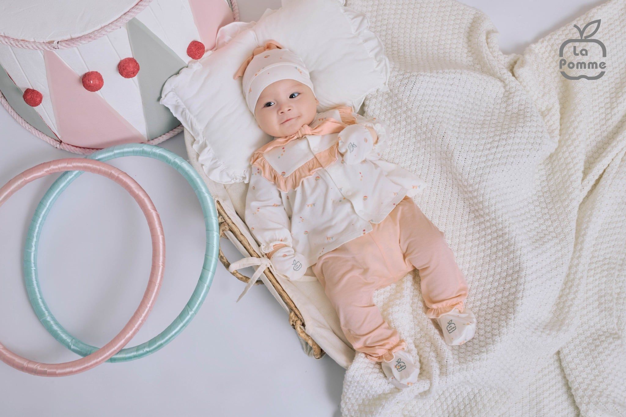  Bộ dài tay cúc thẳng La Pomme lễ hội vui nhộn 