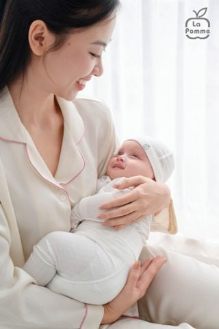  Bộ dài tay cúc thẳng La Pomme đường may lật êm ái 