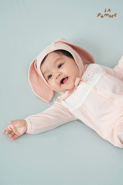  Bộ dài tay cúc thẳng La Pomme Mimi và bông hoa nhỏ 