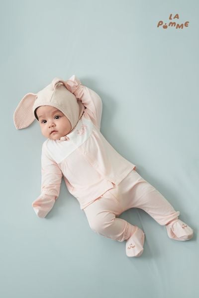  Set bao tay bao chân La Pomme Mimi và bông hoa nhỏ 