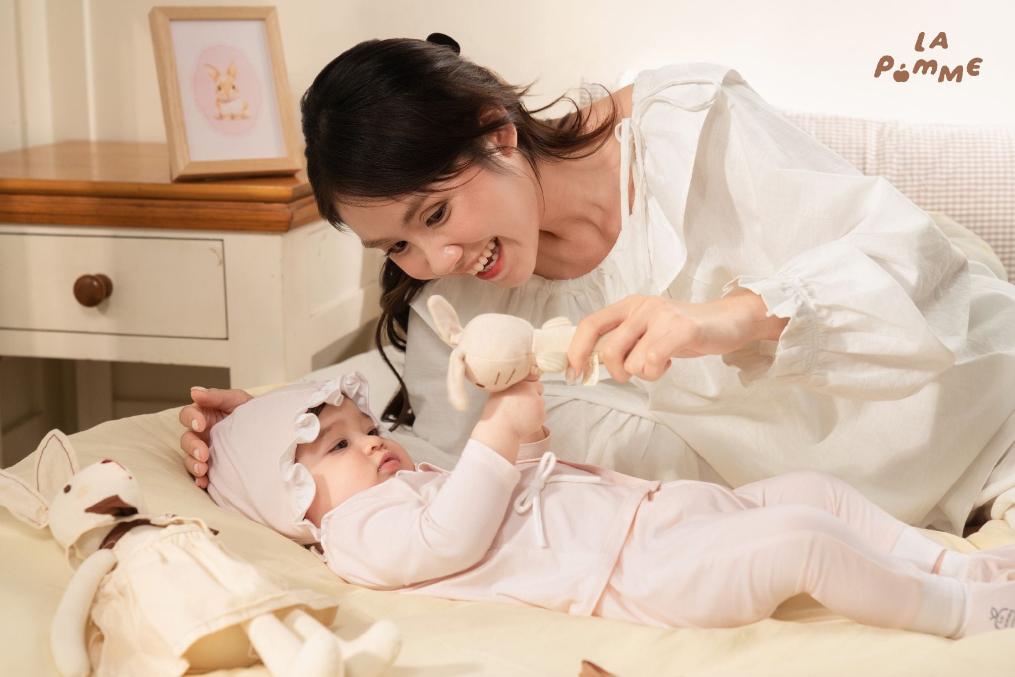  Mũ sơ sinh La Pomme phối bèo giấc mơ ngọt ngào 