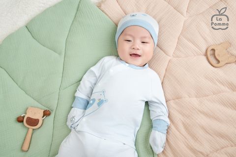  Bộ dài tay La Pomme cúc lệch Gấu yêu của mẹ 