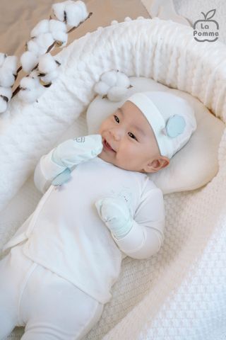  Bộ dài tay cúc lệch La Pomme mềm mịn đón con yêu 