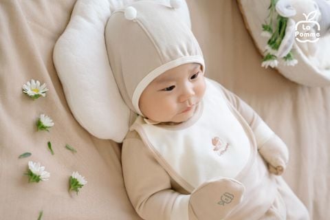  Mũ sơ sinh La Pomme phối màu dễ thương 